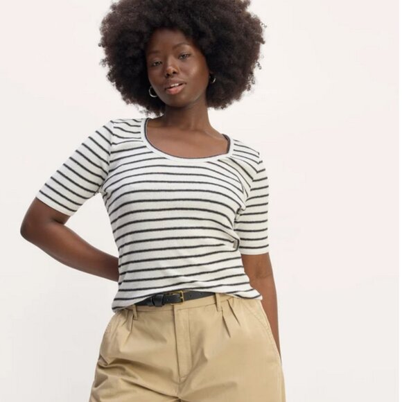 NWT Everlane The Vintage Rib Scoop-Neck Top Women's Size Small - Picture 8 of 13